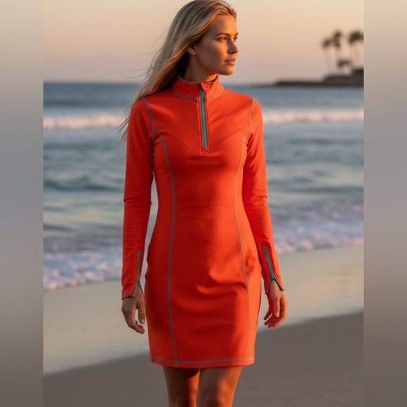 sale to sable Dresses & Skirts - Sail to Sable Long Sleeve Orange Dress new